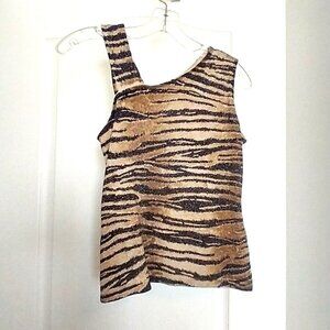 CACHE - Tiger Stripe Shimmer Tank - M